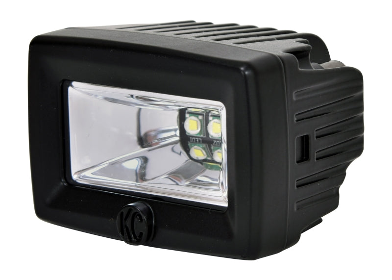 KC HiLiTES C-Series 2in. C2 LED Light 20w Area Flood Beam (Pair Pack System) - Black Light Bars & Cubes KC HiLiTES
