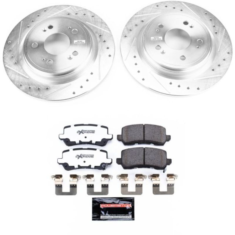 Power Stop 14-19 Acura RLX Rear Z26 Street Warrior Brake Kit Brake Kits - Performance D&S PowerStop