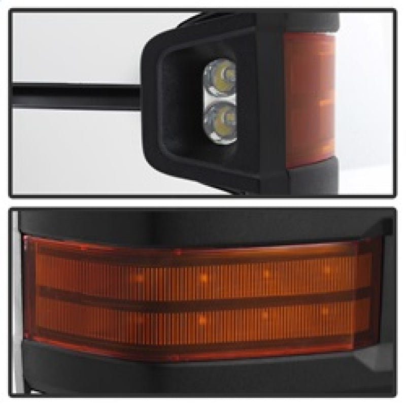 xTune Chevy Silverado 07-13 Heated Amber LED Signal Mirrors Chrome MIR-CSIL07S-G3C-PWH-AM-SET Side Mirrors SPYDER