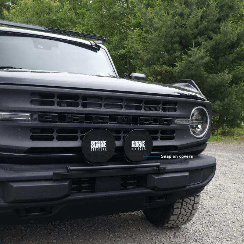 Borne Off-Road Light (Kit of 2) 7in Round Light Bars & Cubes Borne Off-Road