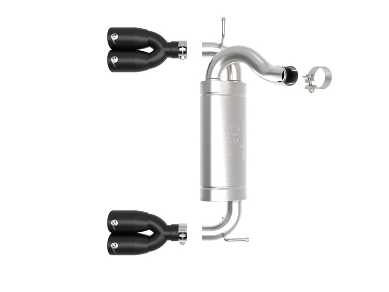 aFe Vulcan Series 2.5in 304 SS Axle-Back Exhaust Black 07-18 Jeep Wrangler (JK) V6-3.6/3.8L Axle Back aFe