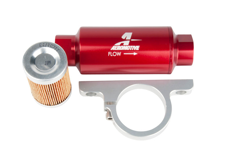 Aeromotive Filter / Bracket Combo Kit - 12301 Filter / 12305 Billet Bracket Fuel Filters Aeromotive