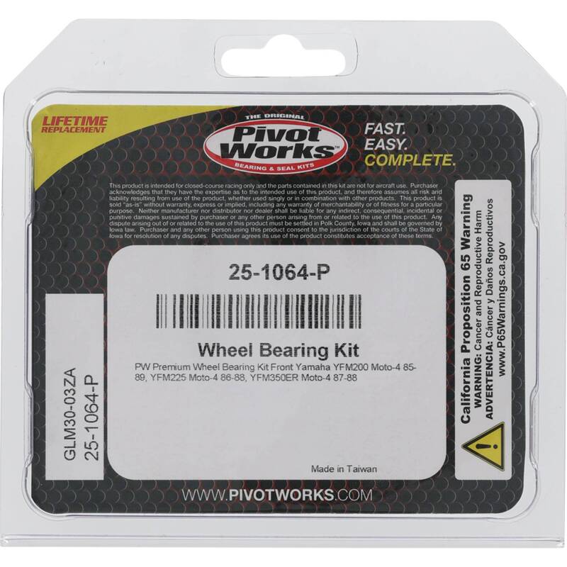 Pivot Works Yamaha Wheel Bearing Kit Premium Bearings Control Arms Pivot Works