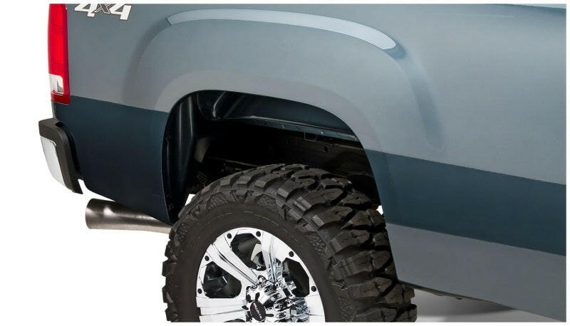 Bushwacker 07-13 GMC Sierra 1500 Fleetside Extend-A-Fender Style Flares 2pc 78.7/97.6in Bed - Black Fender Flares Bushwacker