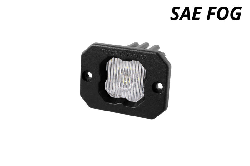 Diode Dynamics Stage Series C1 LED Pod - White SAE Fog Flush ABL Each Light Accessories and Wiring Diode Dynamics