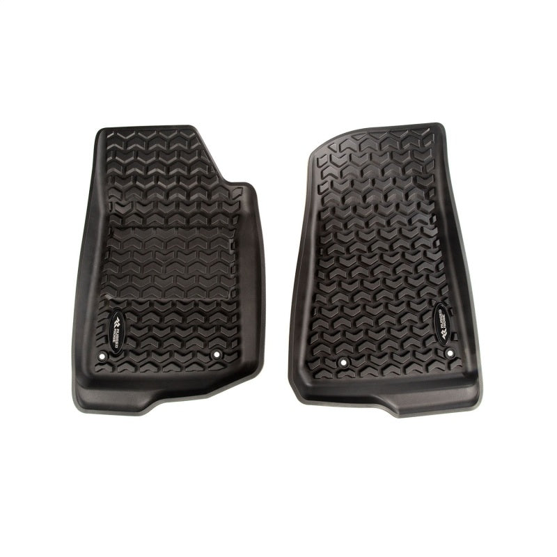 Rugged Ridge Floor Liner Kit Black F/R/Full Cargo 18-20 Jeep Wrangler JL 2Dr Floor Mats - Rubber Rugged Ridge