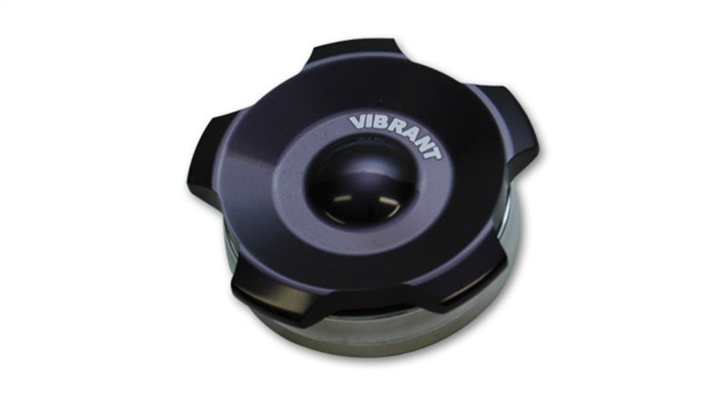 Vibrant 2in OD Aluminum Weld Bungs w/ Anodized Black Aluminum Threaded Cap (incl. O-Ring) Bungs Vibrant