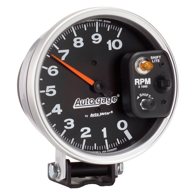 Autometer AutoGage 5in / 10k RPM / Pedestal Mount Black Tachometer w/ Shift Light Gauges AutoMeter