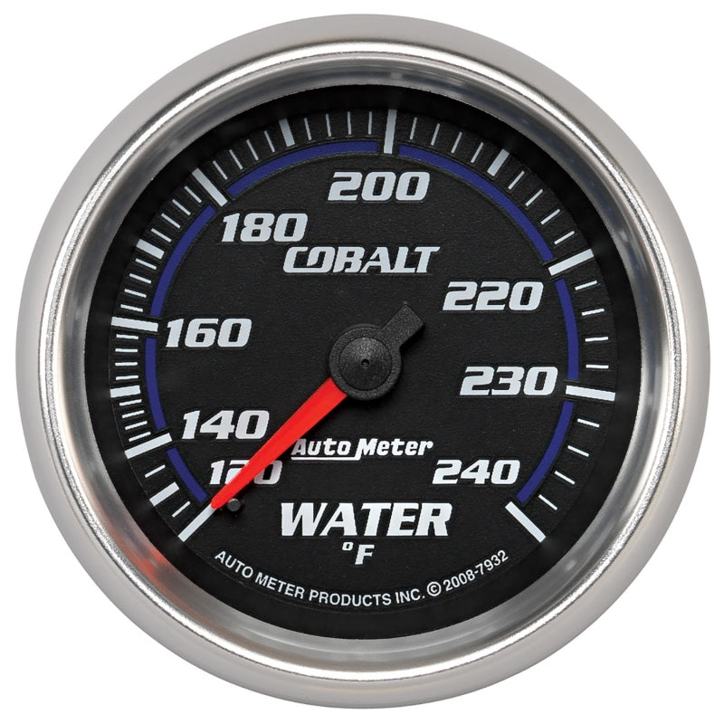 Autometer Cobalt 66mm 120-240 Degree F Mechanical Water Temperature Gauge Gauges AutoMeter