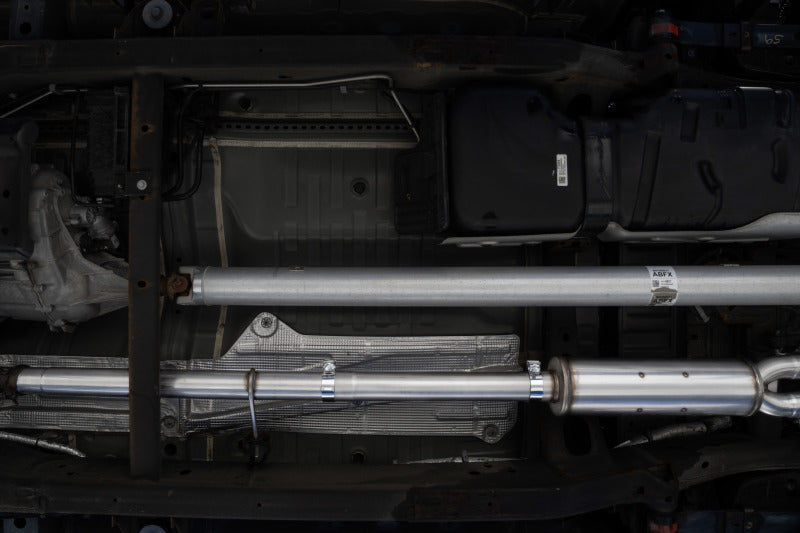 MBRP 19-21 Chevy Silverado 1500 6.2L 2.5in Dual Split Rear Cat Back w/ Quad Carbon Fiber Tips- T304 Catback MBRP