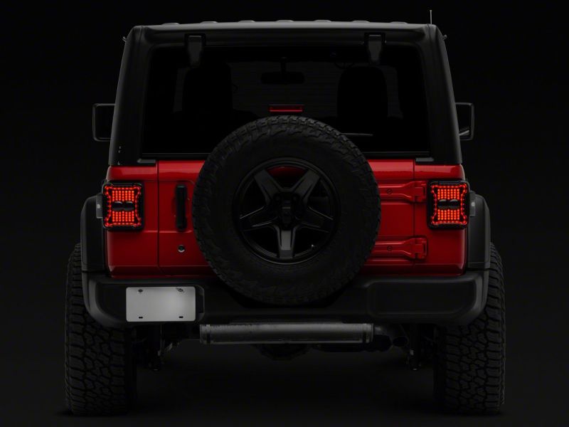 Raxiom 18-23 Jeep Wrangler JL Axial Series Linear LED Tail Lights- Blk Housing (Smoked Lens) Tail Lights Raxiom