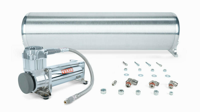 Air Lift 24in FLO Tank w/ Viair 444c Compressor (Incl. Fittings & Tank Mounting Hardware) Air Tanks Air Lift