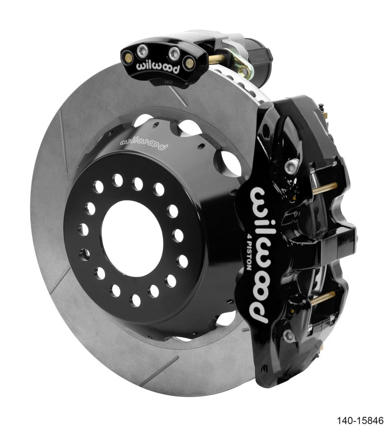 Wilwood Narrow Superlite 4R Rear P-Brk Kit AERO4 14.00in Rotor Big Ford New Style 2.50in Offset Big Brake Kits Wilwood