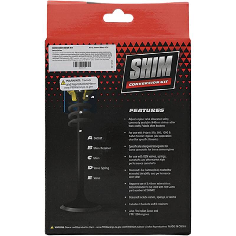 Hot Cams 14-16/2019 Ranger 900 Crew EPS Cam Chain Shim Conversion kit Valves Hot Cams