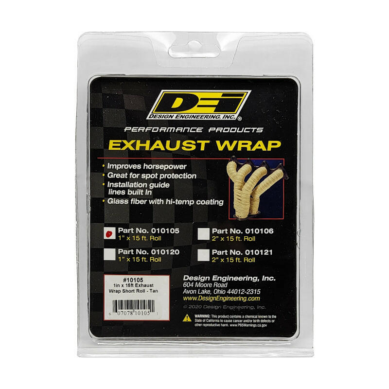 DEI Exhaust Wrap 1in x 15ft - Tan Exhaust Wrap DEI