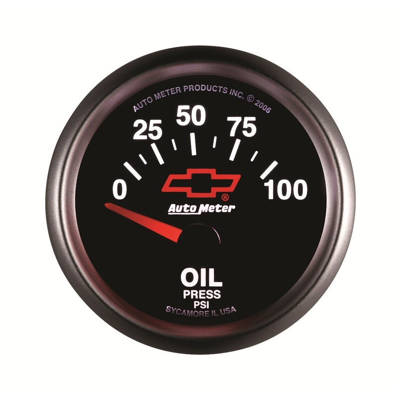 Autometer Oil Pressure 2-1/16, 0-100 PSI - Red Bowtie Gauges AutoMeter