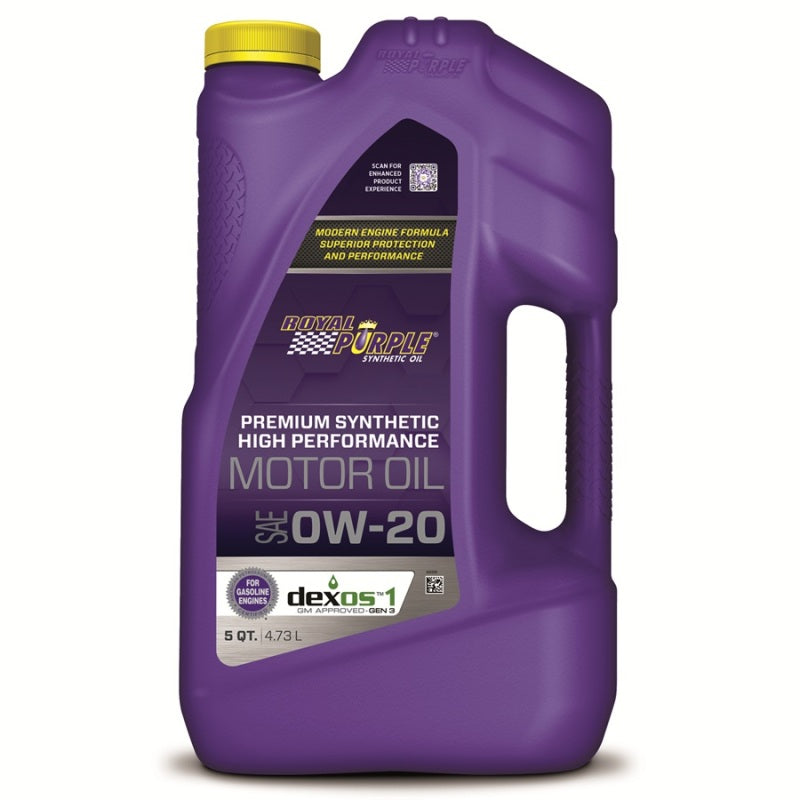 Royal Purple Premium Synthetic High Performance Multi-Grade 0W-20 Motor Oil - 5 Quart Motor Oils Royal Purple