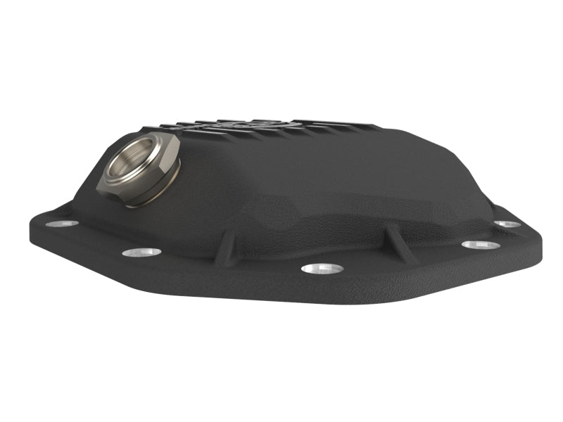 aFe 19-25 GM Trucks Front Diff Cover - Black w/ Machined Fins Diff Covers aFe