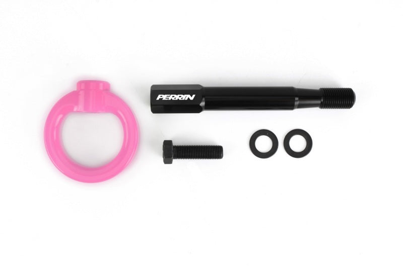PERRIN 18-21 Subaru WRX & STI / 13-25 BRZ / 17-20 Toyota 86 Tow Hook Kit (Front) - Hyper Pink Tow Hooks Perrin Performance