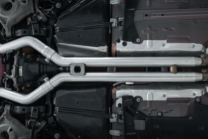 MBRP 18-22 Ford Mustang GT 5L T304 SS 3in Cat-Back Dual Rear w/4in Quad Carbon Fiber Tips (Race) Catback MBRP