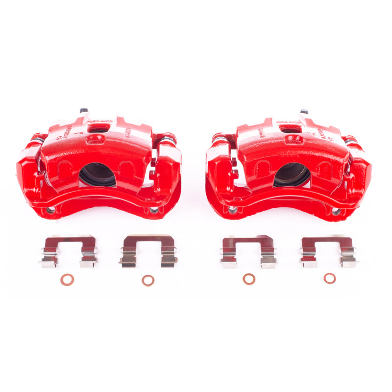 Power Stop 10-11 Hyundai Azera Front Red Calipers w/Brackets - Pair Brake Calipers - Perf PowerStop