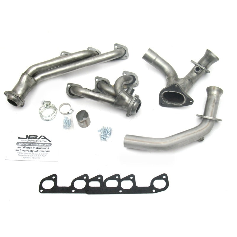 JBA 95-97 Ford Ranger 4.0L OHV 1-1/2in Primary Raw 409SS Cat4Ward Header Headers & Manifolds JBA