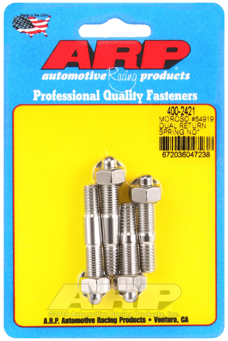 ARP Moroso 64919 Dual Return Spring no Spacer Plate SS Carb Stud Kit Hardware - Singles ARP