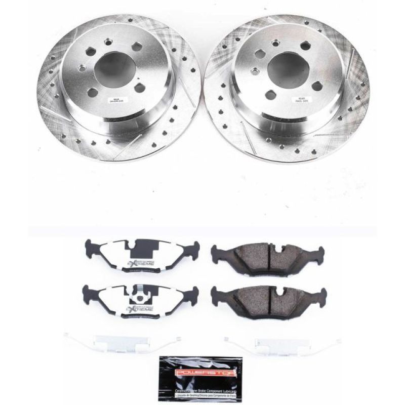Power Stop 91-92 BMW 318i Rear Z26 Street Warrior Brake Kit Brake Kits - Performance D&S PowerStop