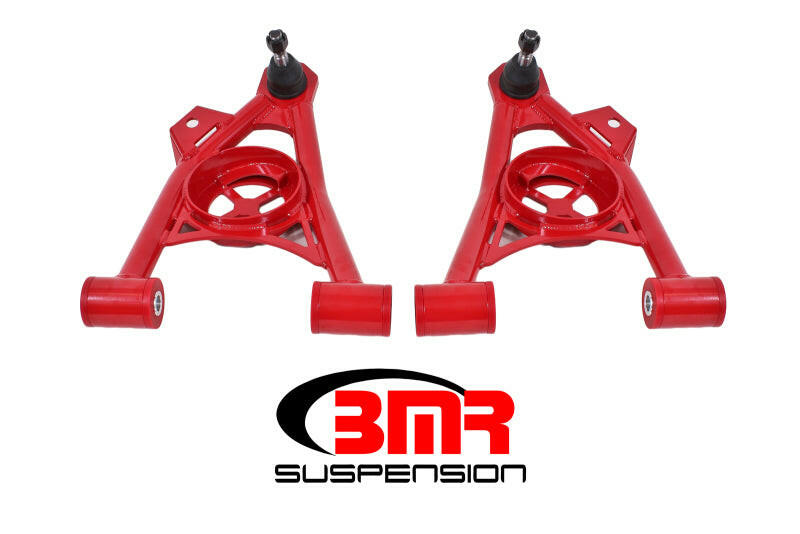 BMR 94-04 Ford Mustang Non-Adj. A-Arms Lower (Poly) w/ Spring Pocket - Red Control Arms BMR Suspension