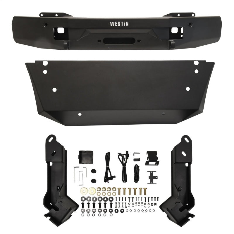 Westin 19-23 Mercedes-Benz Sprinter Pro-Series Mid Width Front Bumper - Textured Black Bumpers - Steel Westin