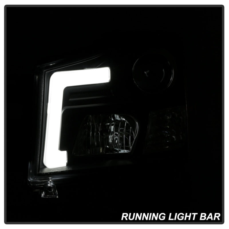 Spyder 04-15 Nissan Titan / 04-07 Nissan Armada V2 Projector Headlights - Black PRO-YD-NTI04-DRL-BK Headlights SPYDER