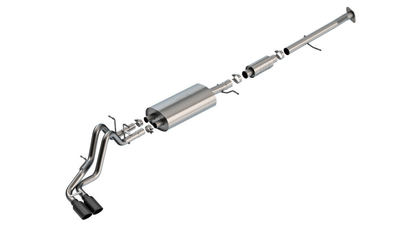 Borla 23-24 Chevrolet Colorado / 23-24 GMC Canyon S-Type Catback Exhaust w/Black Chrome Tips Catback Borla