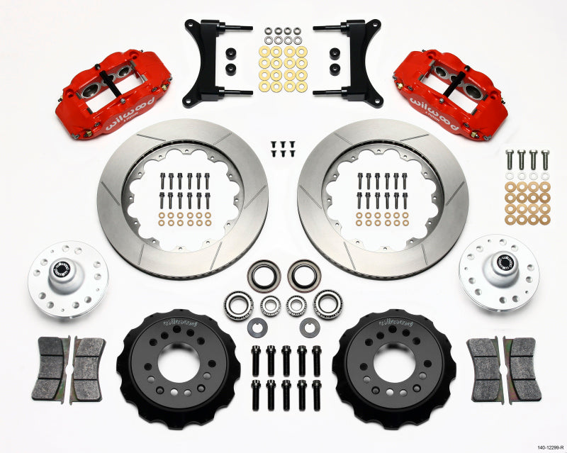 Wilwood Narrow Superlite 6R Front Hub Kit 14.00in Red 79-87 GM G Body Big Brake Kits Wilwood