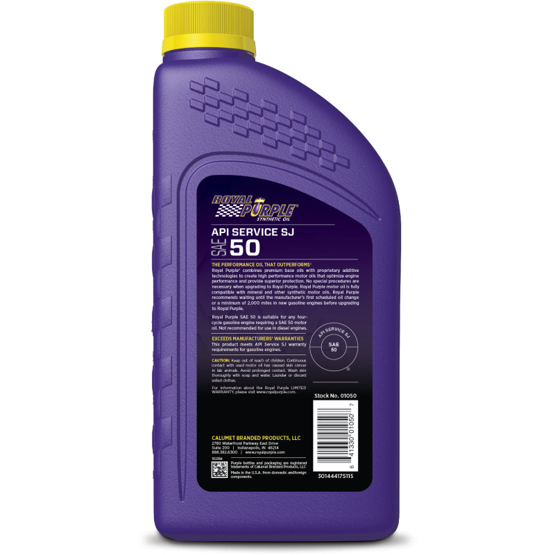 Royal Purple Premium Synthetic High Performance Straight-Grade SAE 50 Motor Oil - 1 Quart Motor Oils Royal Purple