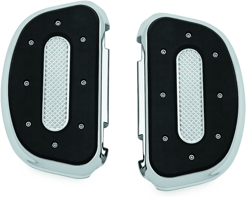 Kuryakyn Heavy Industry Passenger Floorboards Touring Models Chrome Footpegs Kuryakyn