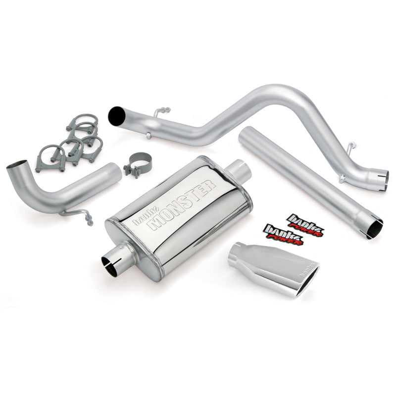 Banks Power 12-15 Jeep 3.6L Wrangler (All) - 4dr Monster Exh Sys - SS Single Exh w/ Chrome Tip Catback Banks Power