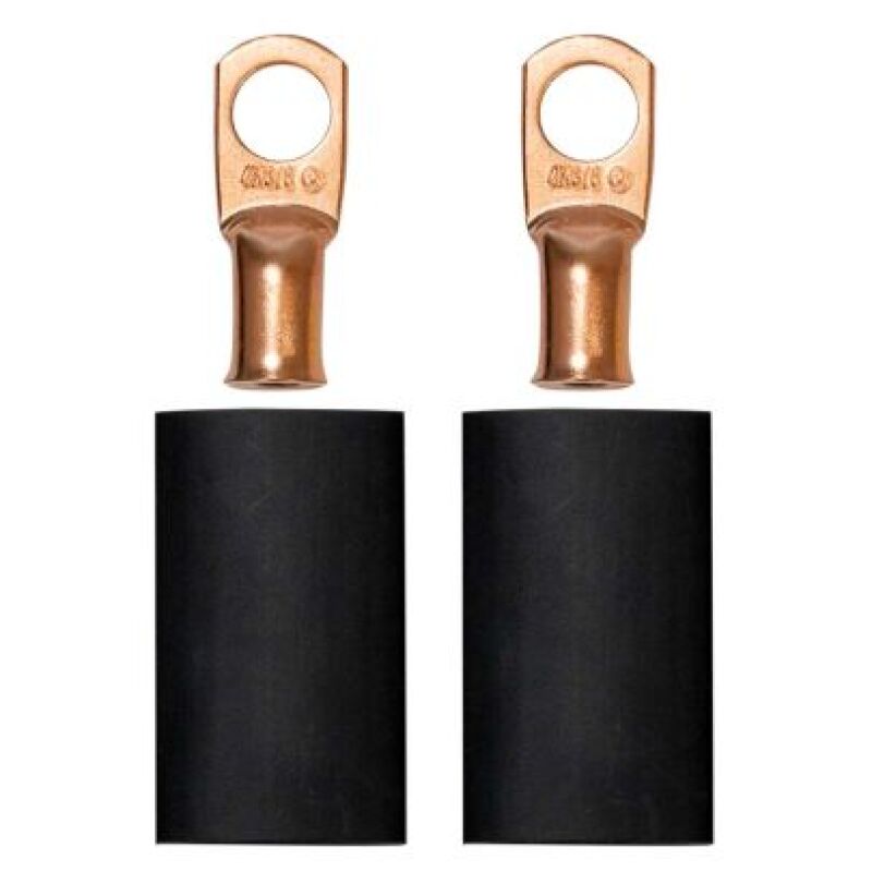 Moroso 3/8in Dia Stud 4 GA Wire Crimp/Solder Battery Cable Terminal Kit (2 Pack) Battery Accessories Moroso