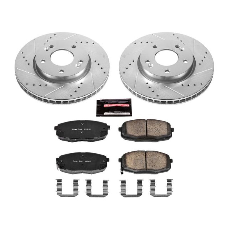 Power Stop 10-13 Kia Forte Front Z23 Evolution Sport Brake Kit Brake Kits - Performance D&S PowerStop