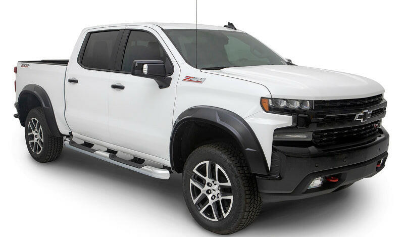 Bushwacker 19-21 Chevrolet Silverado 1500 DRT Style Flares 4pc - Black Fender Flares Bushwacker