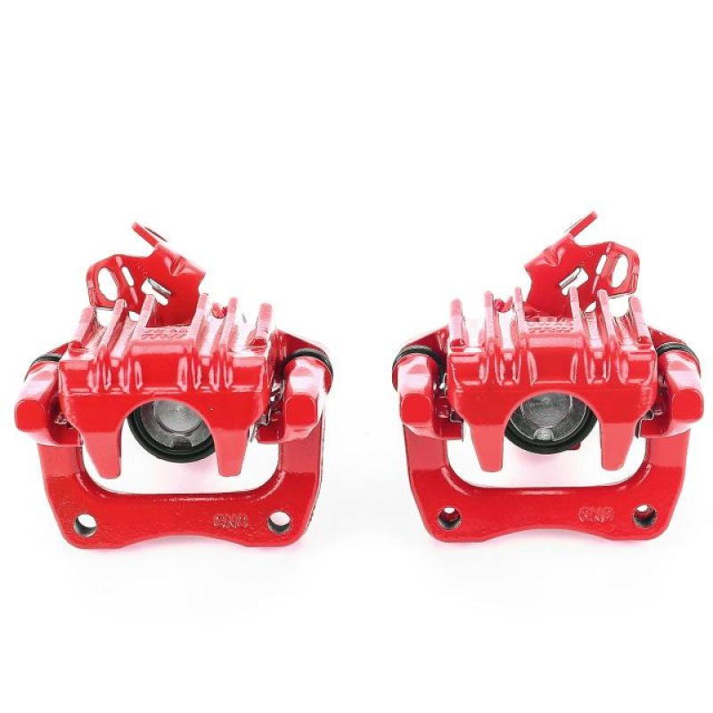 Power Stop 10-13 Audi A3 Rear Red Calipers w/Brackets - Pair Brake Calipers - Perf PowerStop