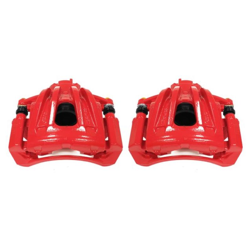 Power Stop 02-07 Jeep Liberty Front Red Calipers w/Brackets - Pair Brake Calipers - Perf PowerStop