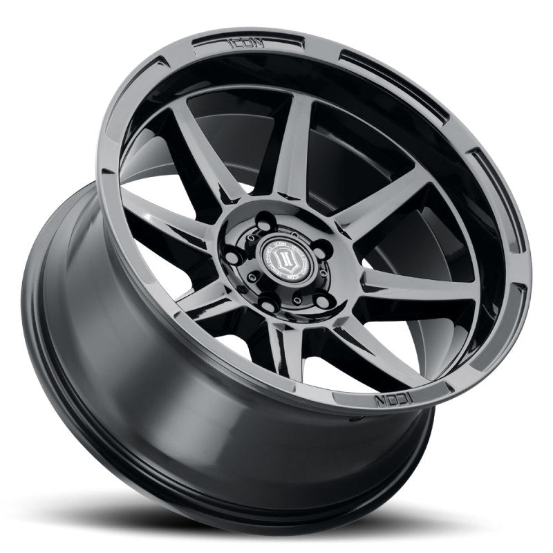 ICON Bandit 20x10 6x135 -24mm 4.5in BS 87.10mm Bore Gloss Black Wheel Wheels - Cast ICON