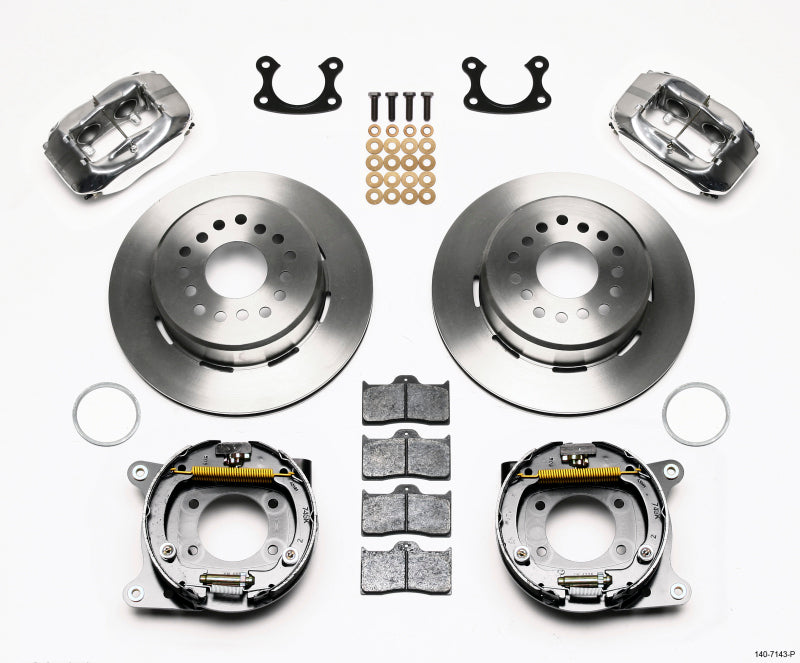 Wilwood Forged Dynalite P/S Park Brake Kit Polished Small Ford 2.66in Offset Big Brake Kits Wilwood