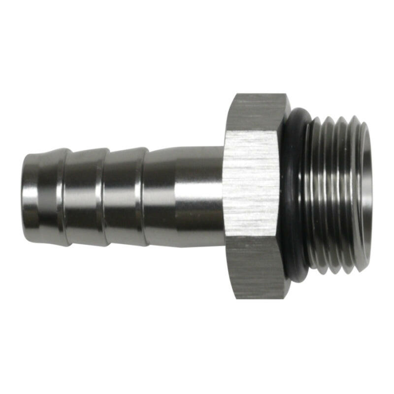DeatschWerks 10AN ORB Male to 1/2in Male Triple Barb Fitting (Incl O-Ring) - Anodized DW Titanium Fittings DeatschWerks