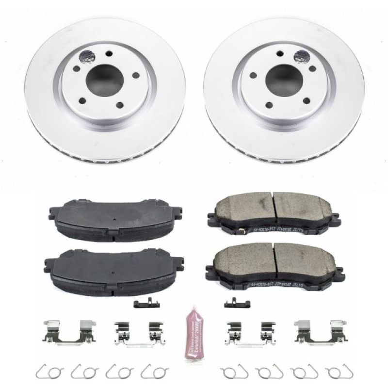 Power Stop 14-19 Nissan Rogue Front Z17 Evolution Geomet Coated Brake Kit Brake Kits - Performance Blank PowerStop