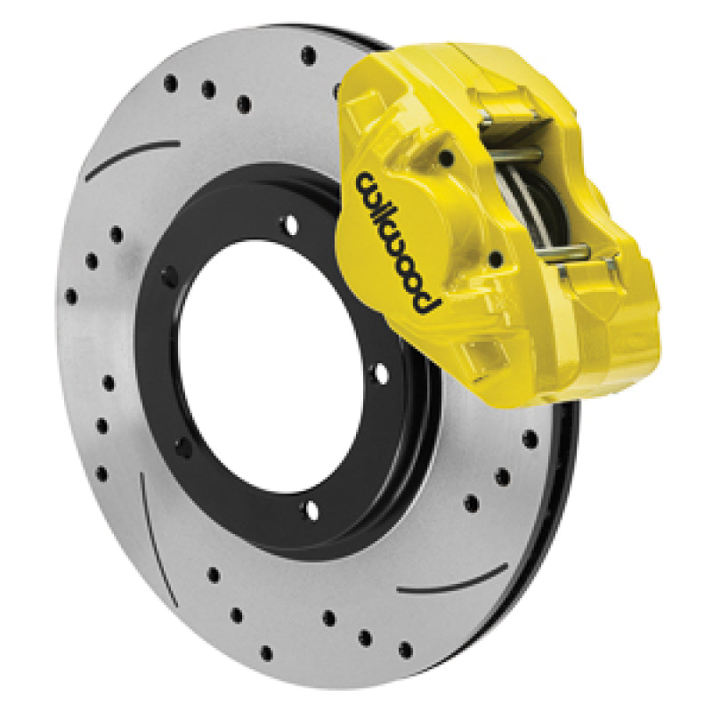Wilwood 69-74 Porsche 911 D31 11.10in. Front Brake Kit w/ Flex Lines - Drilled Rotors (Yellow) Brake Kits - Performance Blank Wilwood
