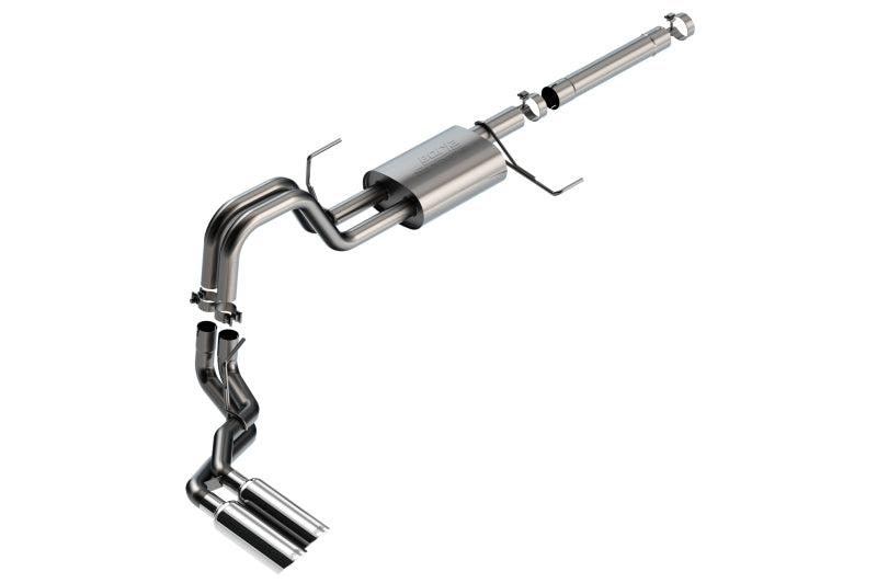Borla 21-22 Ford F-150 Powerboost 3.5L V6 2WD & 4WD 4DR 3in, 2.25in S-TYPE Catback w/ Chrome Tips Catback Borla