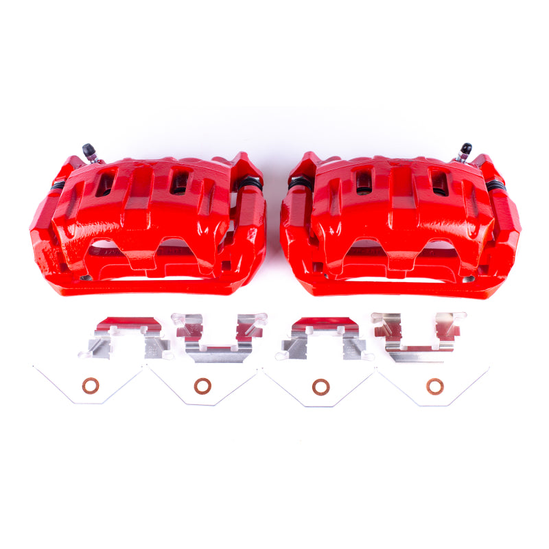 Power Stop 11-17 Honda Odyssey Front Red Calipers w/Brackets - Pair Brake Calipers - Perf PowerStop