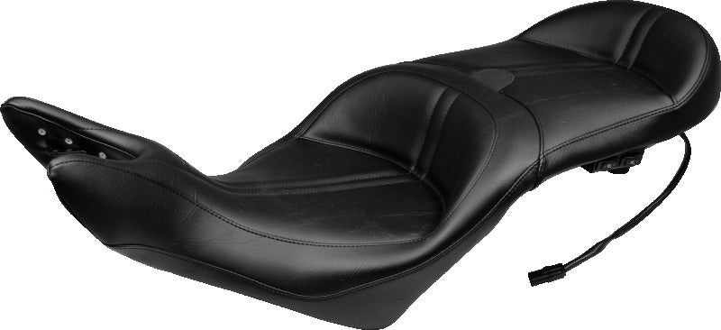 Mustang 08-17 Victory Vision Standard Touring 1PC Seat w/Driver Backrest - Black One-Piece Motorcycle Seats Mustang Motorcycle