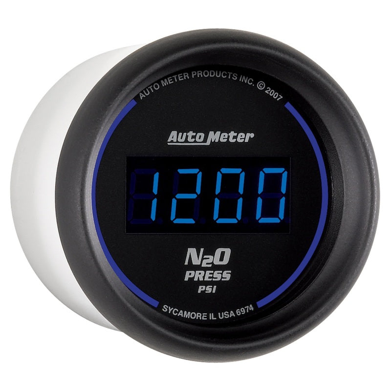 Autometer Ultra-Lite 2-1/16in 1600 PSI Digital Nitrous Pressure Gauge - Black Gauges AutoMeter